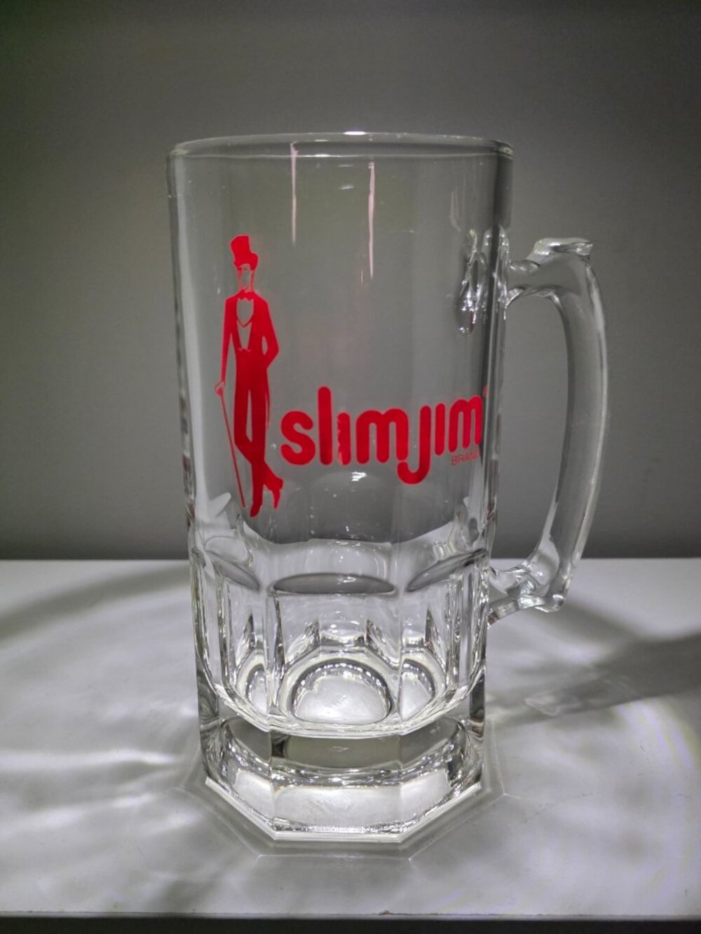 Vintage Slim Jim 1 L Glass Beer Mug